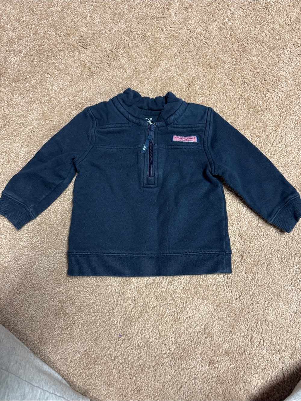 Vineyard Vines Baby Navy Quarter-Zip Pullover